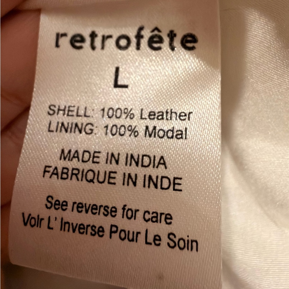Real Leather Women's White Jacket - Picture 6 of 6